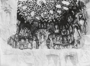 Kuangyuanhien, Tsien fo ai, Szechuan, Cappella nelle rocce dei 1000 Buddha