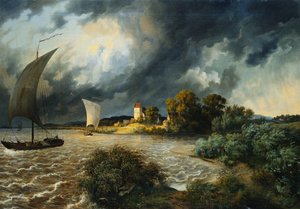 La tempesta in arrivo, 1838 da Ernst Ferdinand Oehme