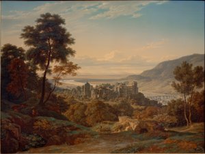 Heidelberg, castello e città da est con vista sulla pianura del Reno da Ernst Fries
