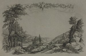 Sei vedute del Castello di Heidelberg: Copertina, Scena di caccia, 1820 da Ernst Fries