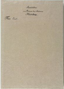 Sei vedute del castello di Heidelberg: Copertina, 1820 da Ernst Fries