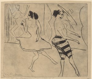 Ballerini in studio, 1911 da Ernst Ludwig Kirchner