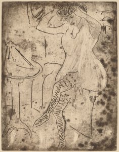 Dodo che si sistema i capelli, 1909 da Ernst Ludwig Kirchner