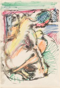 Erna che fa il bagno in una vasca, 1913-1914