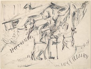 Capraio con capre da Ernst Ludwig Kirchner