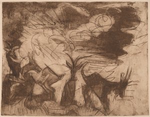 Capre e nuvole da Ernst Ludwig Kirchner