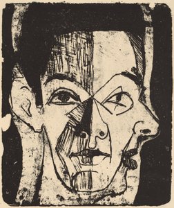 Studio della testa da Ernst Ludwig Kirchner