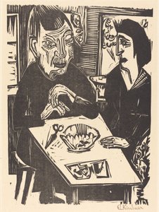 Donna Vecchia e Giovane, 1921 da Ernst Ludwig Kirchner