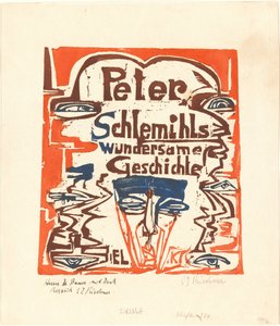 La meravigliosa storia di Peter Schlemihl, pagina del titolo da Ernst Ludwig Kirchner