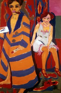 Autoritratto con modella da Ernst Ludwig Kirchner