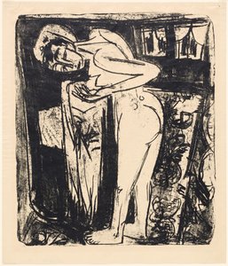 Nudo in piedi in una stanza, 1921 da Ernst Ludwig Kirchner