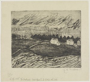 Campi e case nei Monti Metalliferi da Ernst Ludwig Kirchner