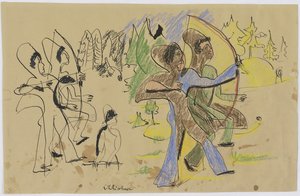 Arcieri, c.1935 da Ernst Ludwig Kirchner