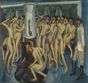 Artiglieri sotto la doccia da Ernst Ludwig Kirchner