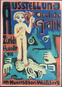 Mostra, Grafica tedesca nel Kunstsalon Wolfsberg, c.1921 da Ernst Ludwig Kirchner