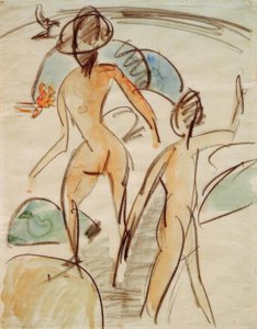 Bagnante con cappello da Ernst Ludwig Kirchner
