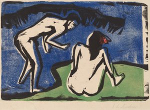 Coppia che fa il bagno da Ernst Ludwig Kirchner