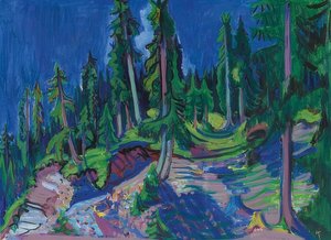 Studio di foresta di montagna da Ernst Ludwig Kirchner