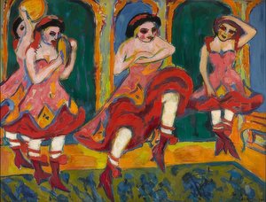 Danzatrici di czardas. 1908-20 da Ernst Ludwig Kirchner