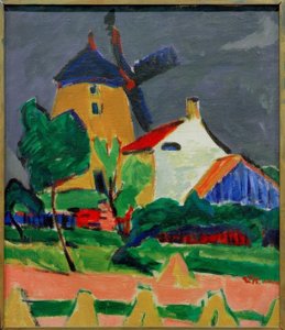 Il mulino a vento vicino a Moritzburg da Ernst Ludwig Kirchner