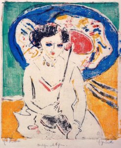 Dodo con ombrello giapponese da Ernst Ludwig Kirchner