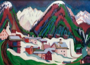 Villaggio Monstein vicino a Davos da Ernst Ludwig Kirchner