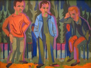 Tre artisti: Hermann Scherer, Kirchner, Paul Camenisch da Ernst Ludwig Kirchner