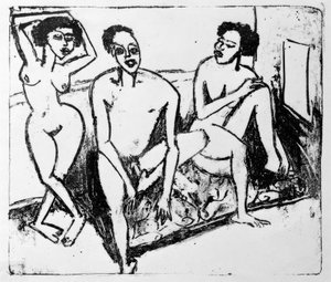 Tre nudi neri da Ernst Ludwig Kirchner