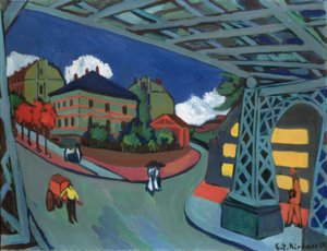 Sottopassaggio ferroviario di Löbtauer Straße a Dresda da Ernst Ludwig Kirchner