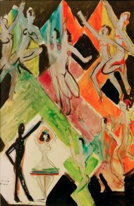 Bozzetto per il murale Danza dei colori da Ernst Ludwig Kirchner