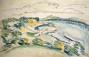 Costa di Fehmarn vicino a Wulfen da Ernst Ludwig Kirchner