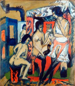Donne nude in uno studio da Ernst Ludwig Kirchner