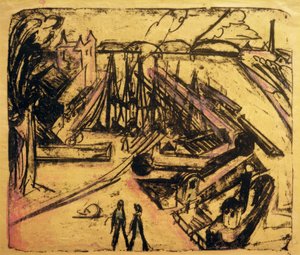 Porto franco di Francoforte sul Meno da Ernst Ludwig Kirchner