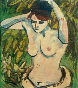 Mezzo nudo con braccia alzate da Ernst Ludwig Kirchner