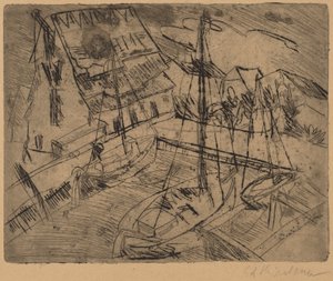 Porto di Burgstaaken da Ernst Ludwig Kirchner