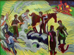 Raccolta del fieno da Ernst Ludwig Kirchner