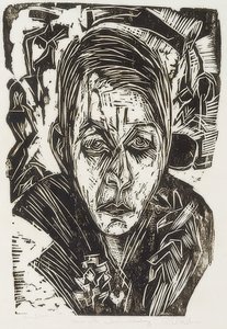 Giovane ragazza con sigaretta da Ernst Ludwig Kirchner