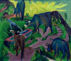 Mucche al tramonto da Ernst Ludwig Kirchner