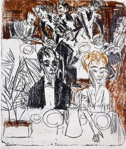 Tavola apparecchiata da Ernst Ludwig Kirchner