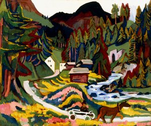 Paesaggio in primavera, Sertig, 1924-25 da Ernst Ludwig Kirchner
