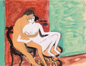 Amanti o giovane coppia da Ernst Ludwig Kirchner