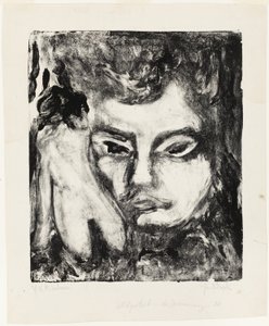 Testa di uomo con nudo da Ernst Ludwig Kirchner