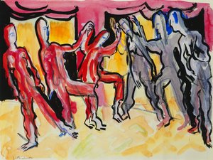 Gruppo di danza di Mary Wigman da Ernst Ludwig Kirchner