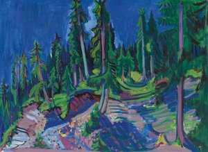 Studio di foresta montana da Ernst Ludwig Kirchner