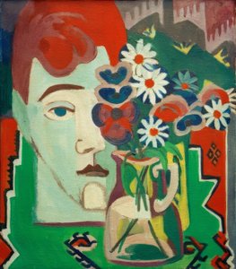 Testa di mulino con fiori da Ernst Ludwig Kirchner