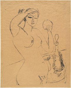 Ragazza Nuda alla Sua Toilette da Ernst Ludwig Kirchner