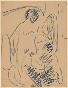 Nudo sulla spiaggia da Ernst Ludwig Kirchner