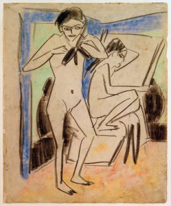 Senza titolo (Fränzi e Marcella nello studio)