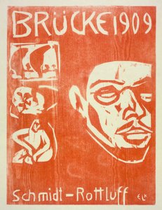 Ritratto di Schmidt-Rottluff da Ernst Ludwig Kirchner