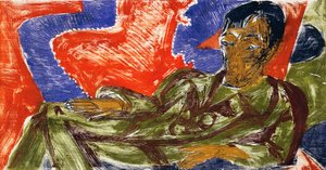 Ritratto del pittore Otto Mueller da Ernst Ludwig Kirchner